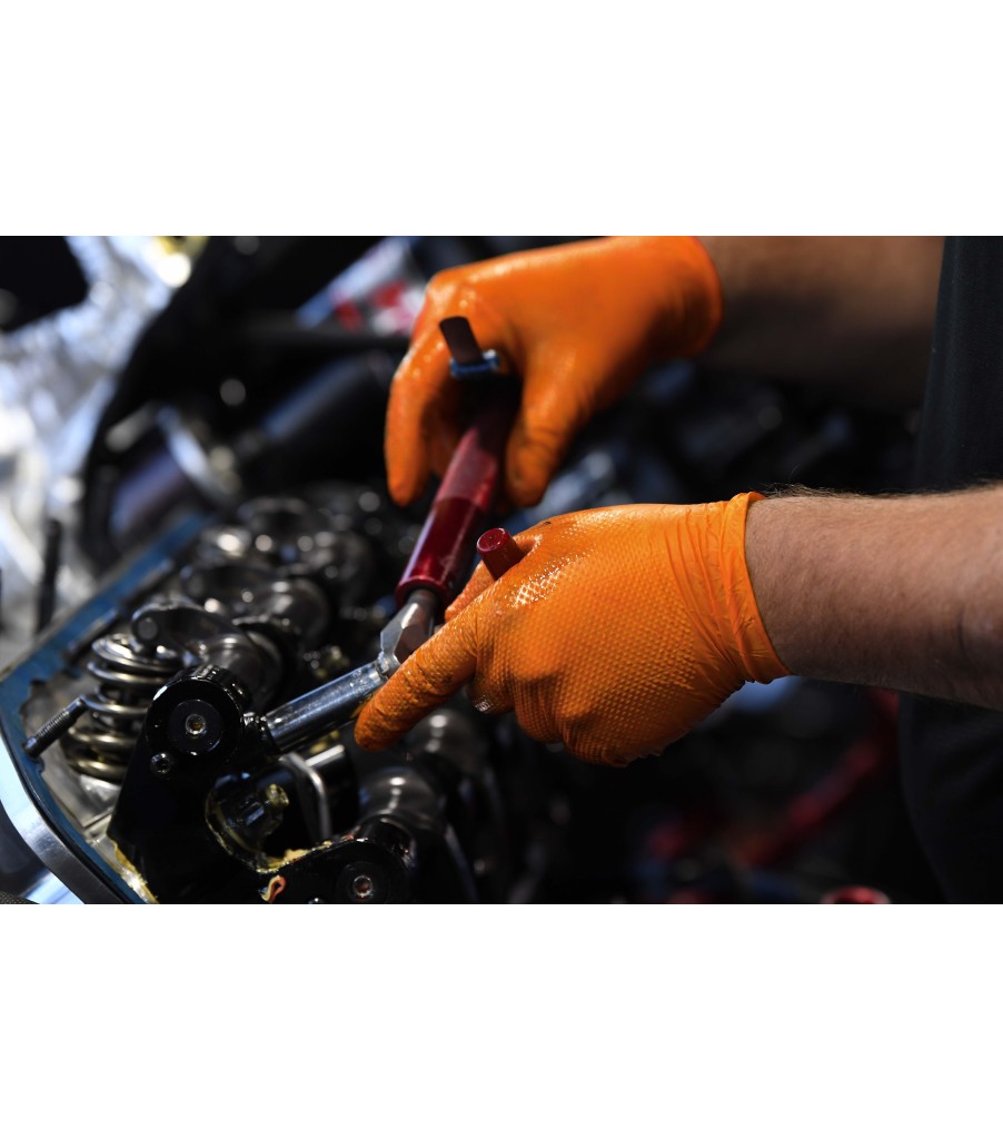 8 Mil Nitrile RDT Gloves (Pack of 100), Orange, large image number 2