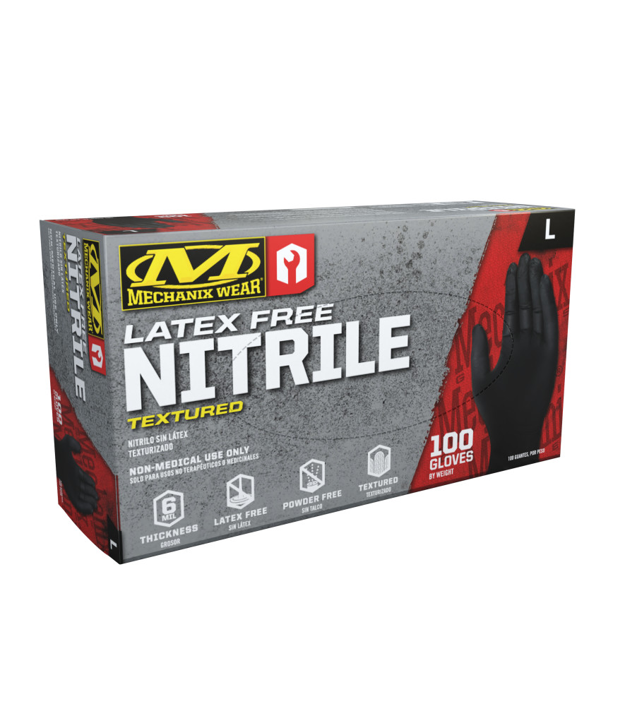 6 Mil Heavy Duty Black Nitrile Gloves (Pack of 100), Black, large image number 0