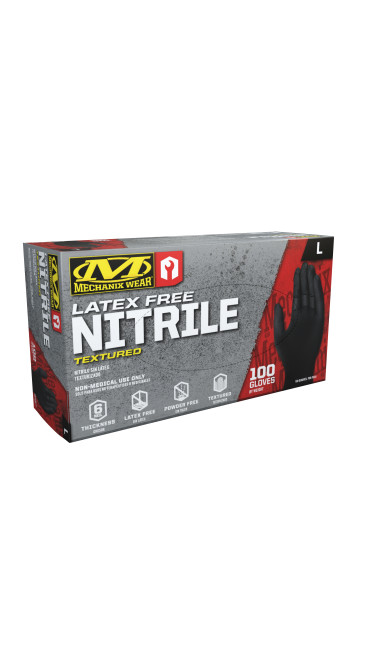 6 Mil Heavy Duty Black Nitrile Gloves (Pack of 100)