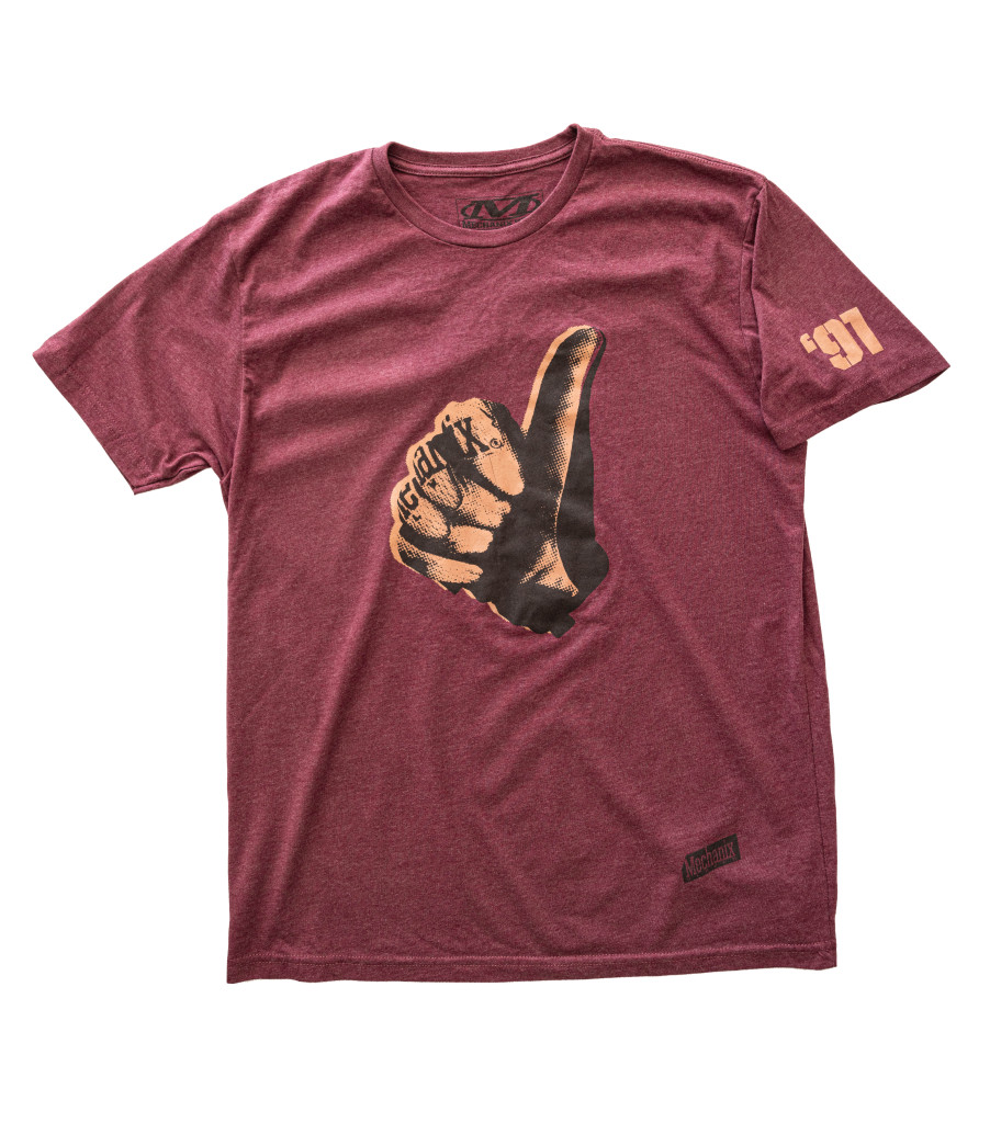 Thumbs Up T-Shirt, Burgandy, large image number 0