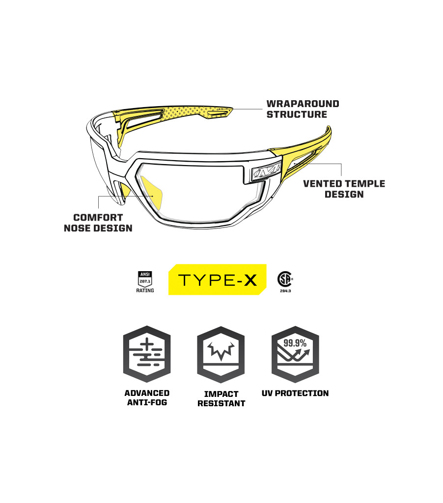Type-X | Black Frame | Fire Mirror Lens, Black, large image number 1