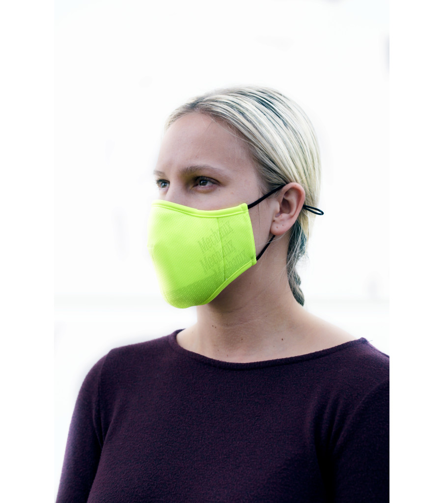 Hi-Viz Reusable Face Mask, Fluorescent Yellow, large image number 1