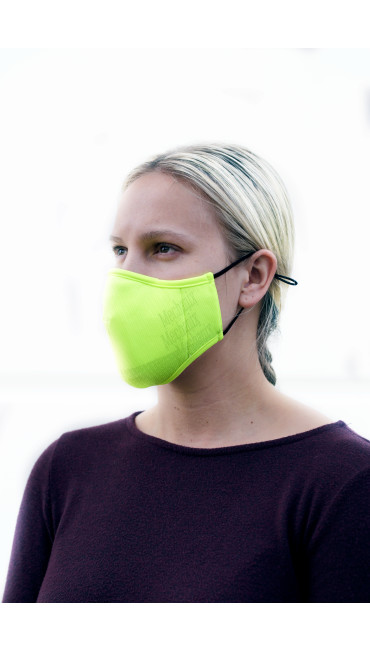 Hi-Viz Reusable Face Mask, Fluorescent Yellow, large