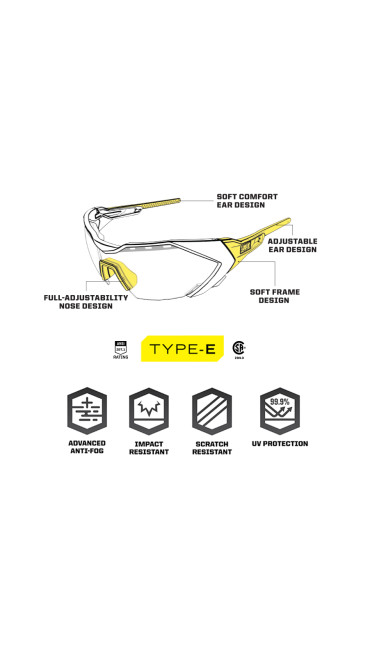 Type-E | Grey Frame | Smoke Lens, Medium Grey/Black, large