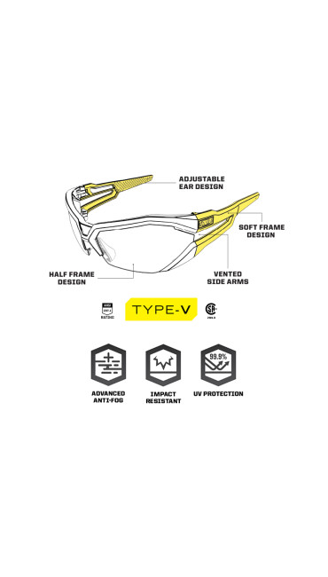 Type-V | Grey Frame | Fire Mirror Lens, Medium Grey/Black, large