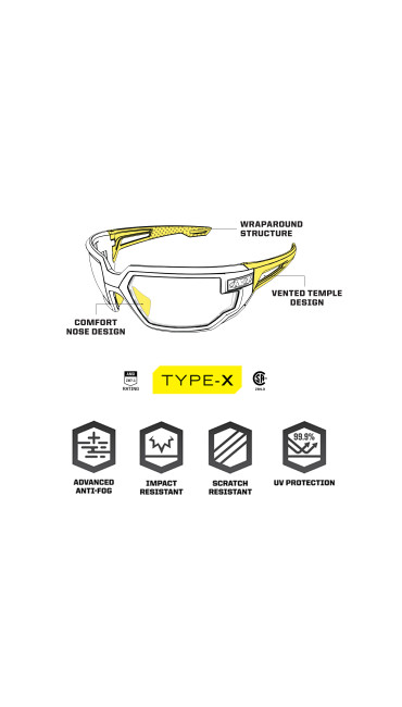 Type-X | Grey Frame | Smoke Lens, Medium Grey, large