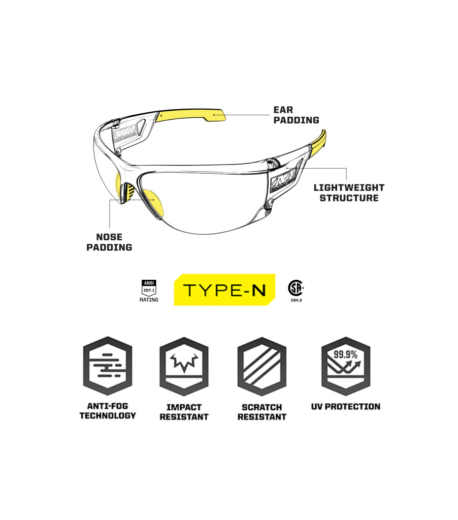 Type-N | Clear Frame | Clear Lens, Clear/Black, large image number 1