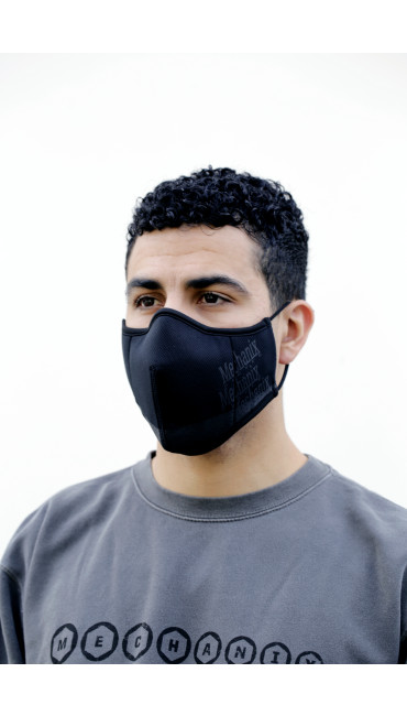 Black Reusable Face Mask, Black, large