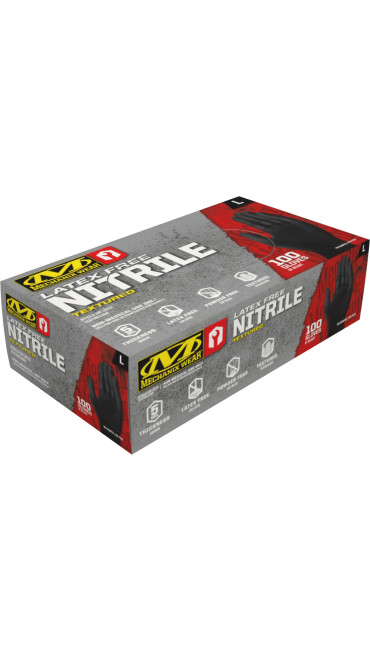 5 Mil Heavy Duty Black Nitrile Gloves (Pack of 100)